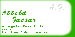 attila facsar business card